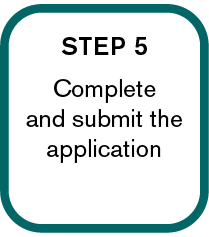 Institution Submission Step 5: Complete and submit the application